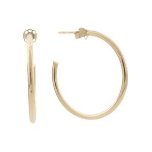 COTE D`OR Gold Made In Usa 14kt Gold Tube Hoop Earrings